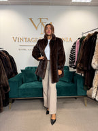 Brown Mink Fur Jacket, Large