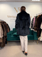 Sheared Black Rabbit Fur Jacket, Large