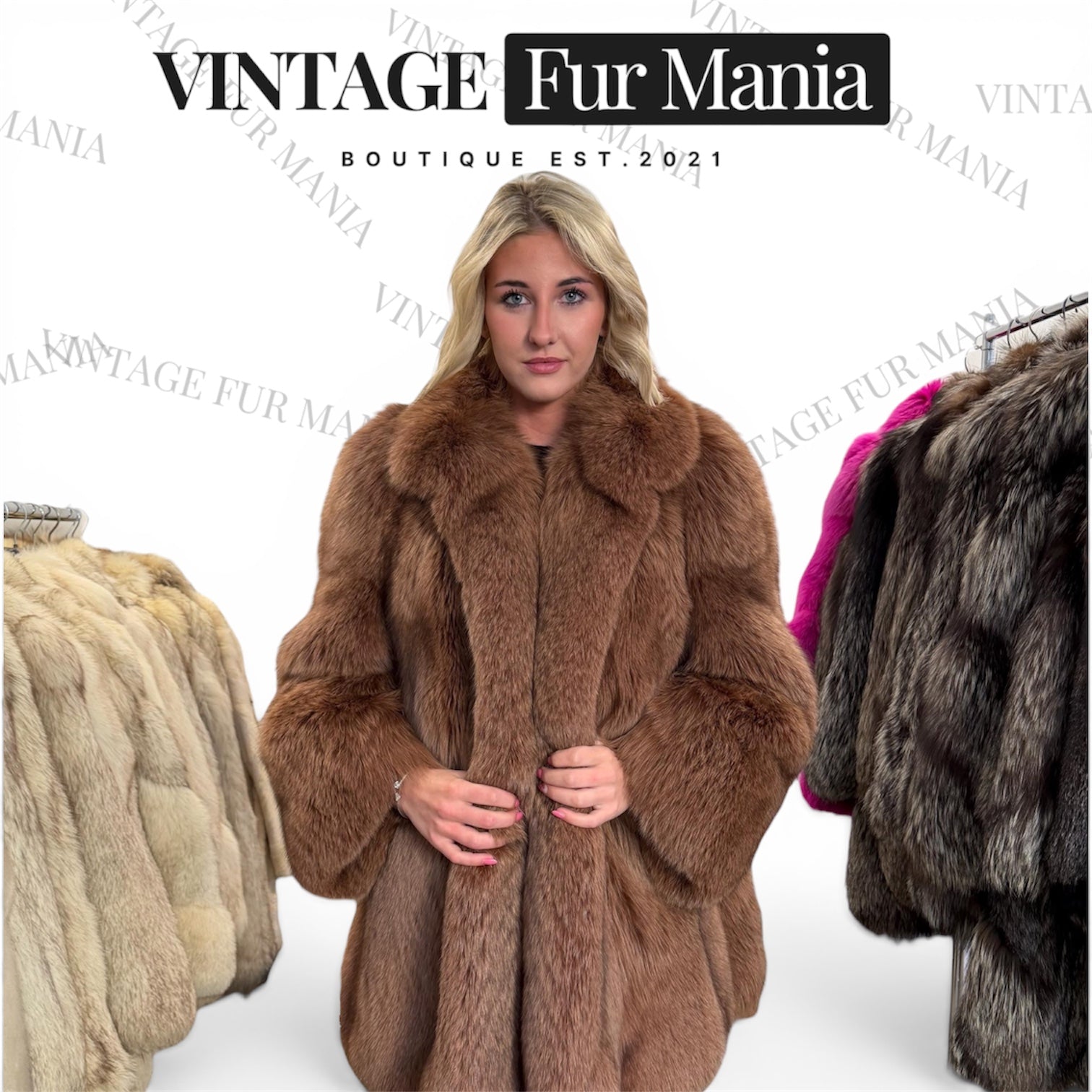 Vintage Fur Mania Real Mink Fox and Sable Fur Coats.