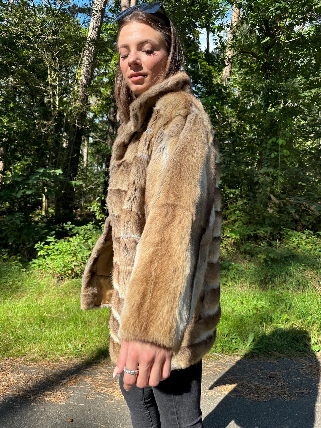 Luxury Weasel Fur Coat, XL Size, Real Weasel Fur, Premium Quality and Rare Find, Exquisitely Soft and Expensive, Perfect for Elegant Style