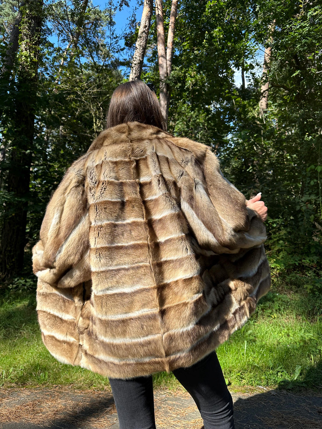 Luxury Weasel Fur Coat, XL Size, Real Weasel Fur, Premium Quality and Rare Find, Exquisitely Soft and Expensive, Perfect for Elegant Style
