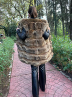Fox Fur Vest in Silver Brown Color, Medium & Small Size, Very Soft and Fluffy Fur, Made in Greece, Luxurious and Elegant Women's Outerwear