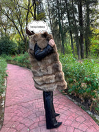 Fox Fur Vest in Silver Brown Color, Medium & Small Size, Very Soft and Fluffy Fur, Made in Greece, Luxurious and Elegant Women's Outerwear