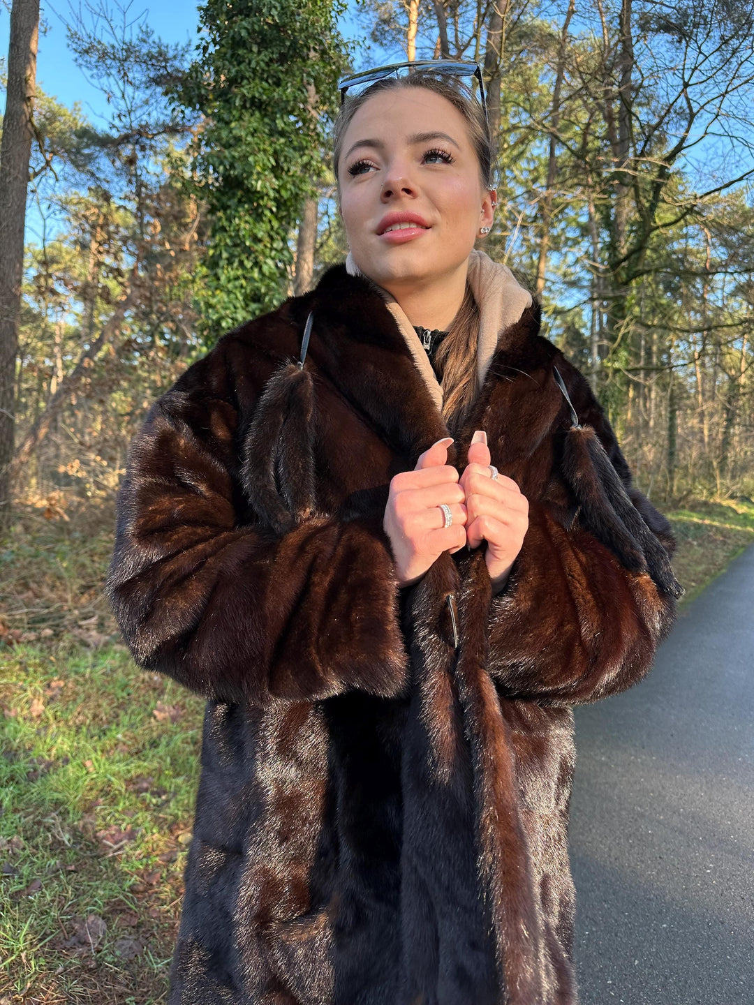 Brown Fur Coat, XL Size, Warm and Soft Natural Brown Fur, Heavy & Luxurious Coat, Elegant Women's Outerwear, Real Fur coat, Vintage Fur Coat