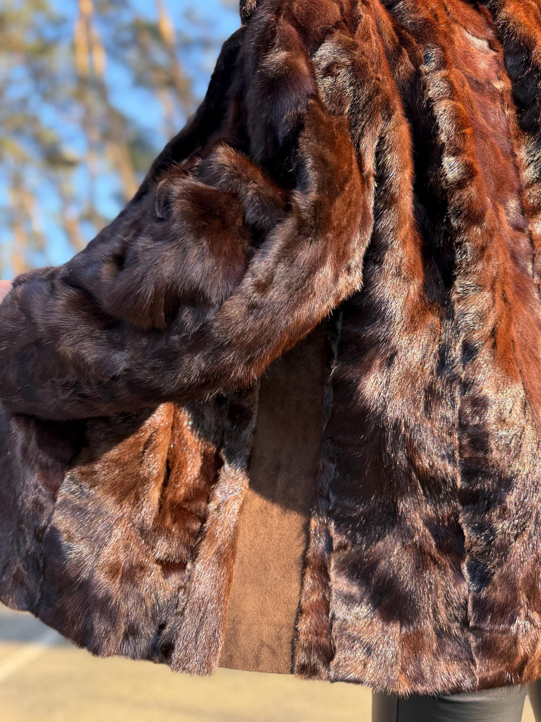 Large Mink Fur Jacket in Natural Brown, Genuine Mink Fur, Soft Fur Jacket, Classic Vintage Style, Excellent Condition, Brown Mink Fur Jacket
