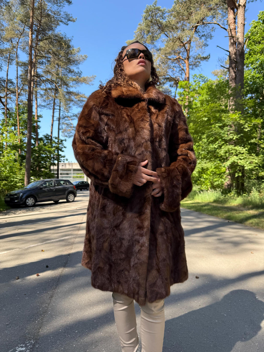 Natural Brown Mink Fur Coat, XL Size, Real Mink Fur Coat, Mink Fur Coat, Brown Mink Coat, Mink Jacket, Mink Fur Jacket, Vintage Mink Coat