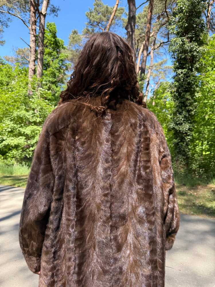 Oversized Natural Brown Mink Fur Coat, Long Fur Coat, Mink Fur Coat, Brown Mink Fur Coat, Real Fur Coat, Vintage Fur Coat, Brown Mink Jacket