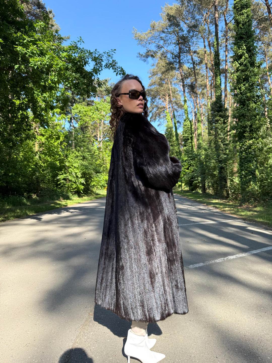 Black Diamond Rare Mink Fur Coat, XL Size, Excellent Condition, Premium Selected Mink Fur Coat, Luxurious Women's Fur Coat, Vintage Fur Coat