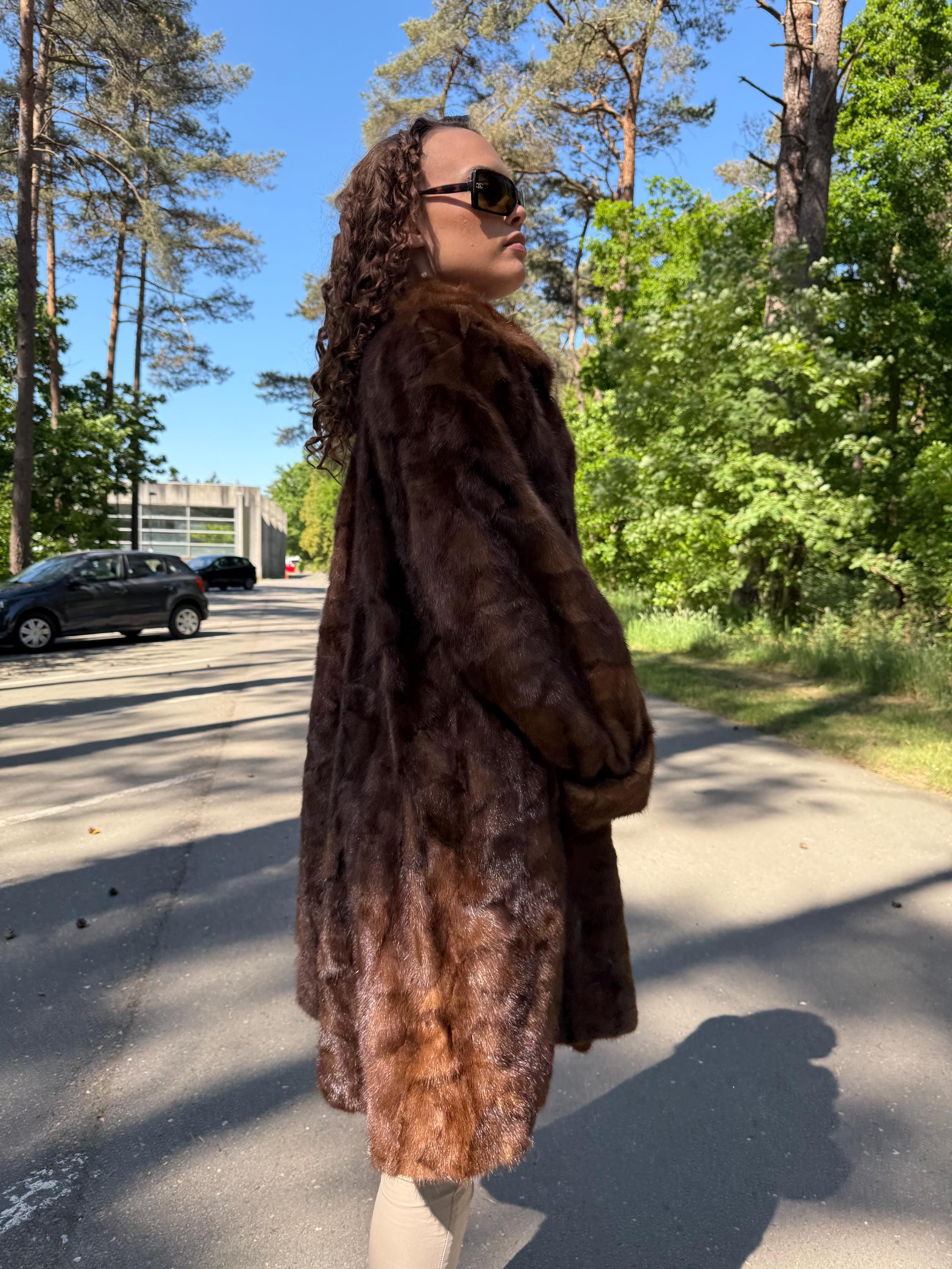 Natural Brown Mink Fur Coat, XL Size, Real Mink Fur Coat, Mink Fur Coat, Brown Mink Coat, Mink Jacket, Mink Fur Jacket, Vintage Mink Coat