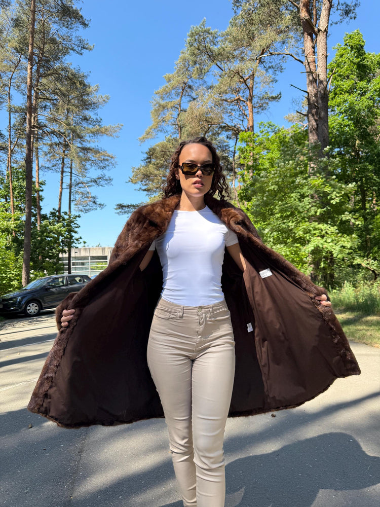 Natural Brown Mink Fur Coat, XL Size, Real Mink Fur Coat, Mink Fur Coat, Brown Mink Coat, Mink Jacket, Mink Fur Jacket, Vintage Mink Coat