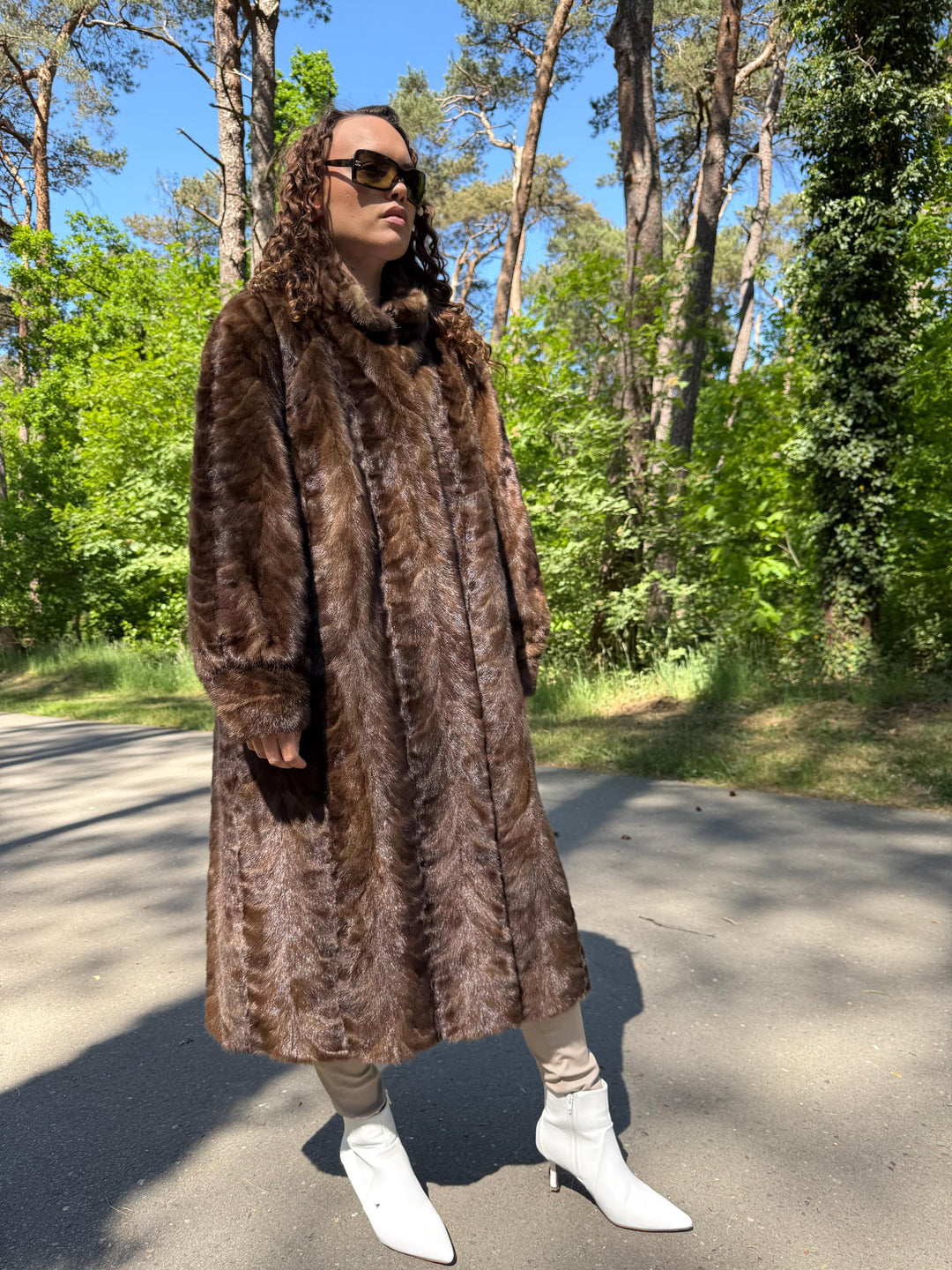 Oversized Natural Brown Mink Fur Coat, Long Fur Coat, Mink Fur Coat, Brown Mink Fur Coat, Real Fur Coat, Vintage Fur Coat, Brown Mink Jacket