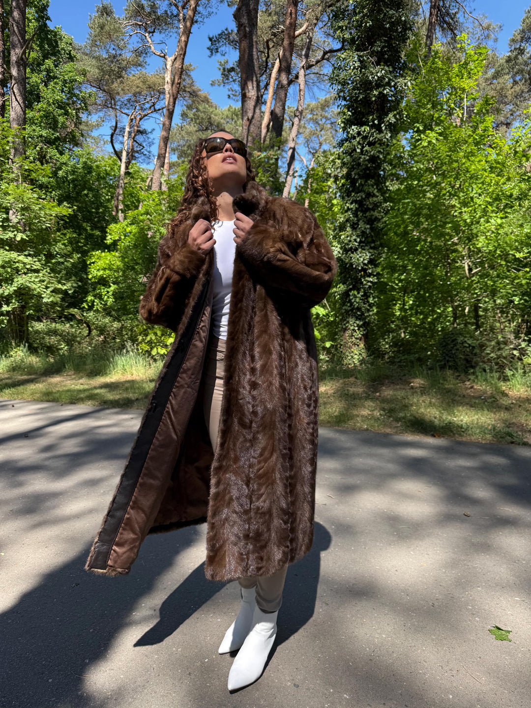 Oversized Natural Brown Mink Fur Coat, Long Fur Coat, Mink Fur Coat, Brown Mink Fur Coat, Real Fur Coat, Vintage Fur Coat, Brown Mink Jacket