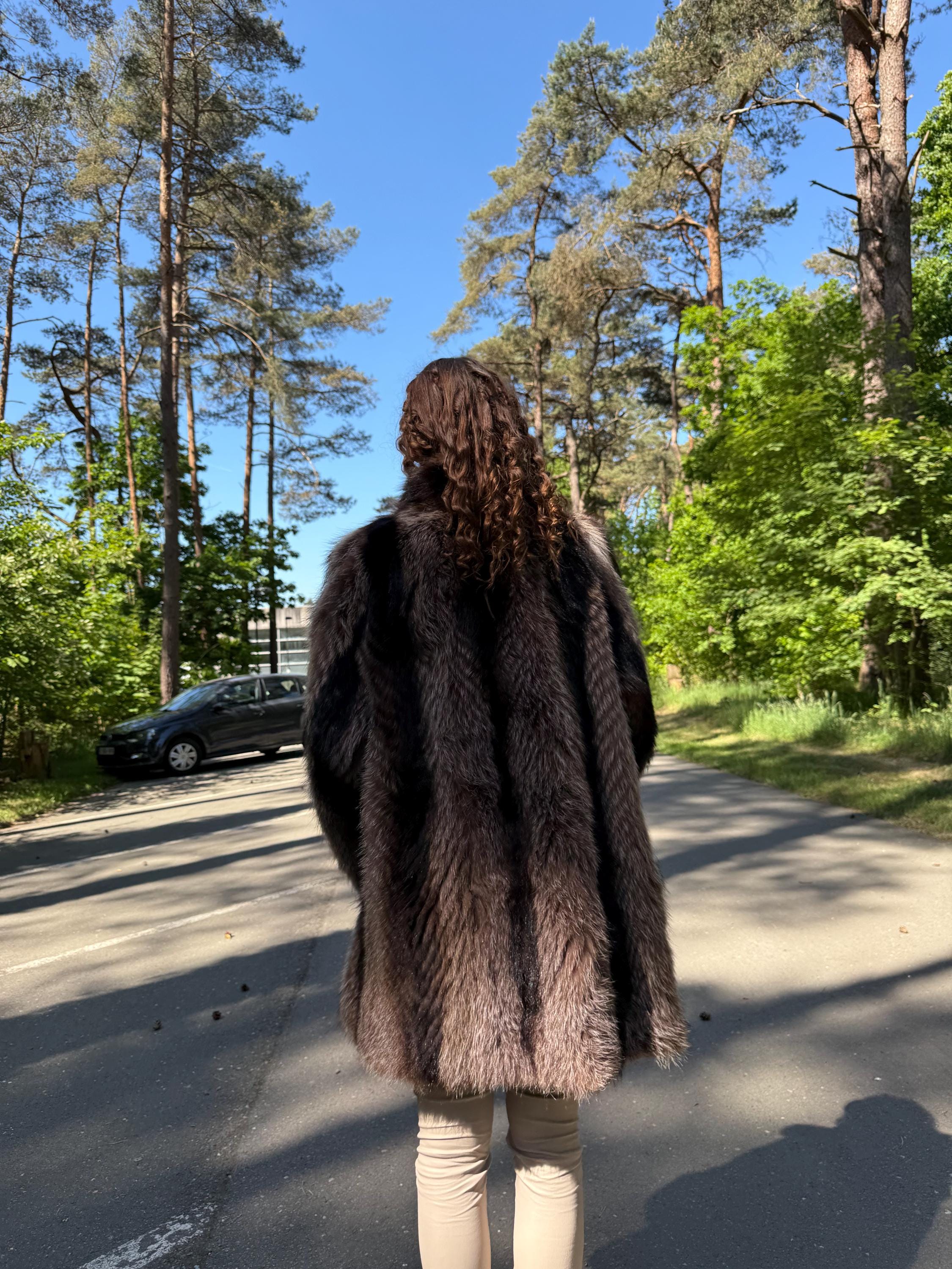Soft Raccoon Fur Coat, XL Size, Fur Coat, Raccoon Fur Coat, Vintage Fur Coat, Thick Fur, Raccoon Fur Jacket, Real Fur Jacket, Real Fur Coat
