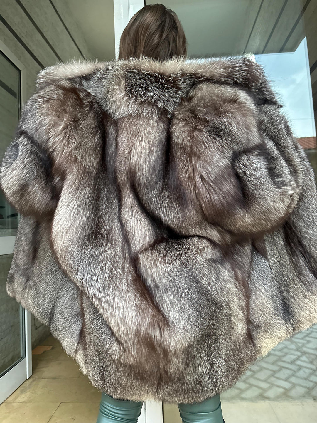 Crystal Fox Fur Coat, XL Size, Fox Fur Coat, Real Fur Coat, Women's Fur Coat, Fox Coat, Soft Fur Coat, Soft Fox Fur, Vintage Fur Coat, Real