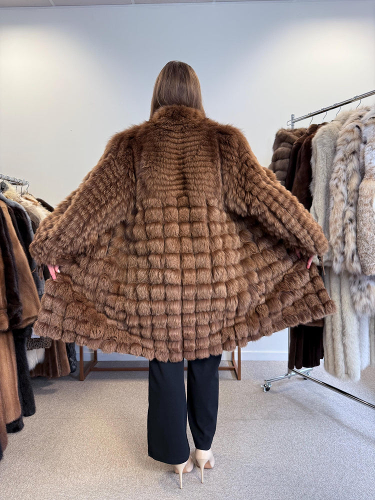 Brown Fox Fur Coat, Medium Size, Brown Fox Coat, Vintage Fur Coat, Women's Fur Coat, Real Fox Fur, Real Fox Coat, Soft Fur Coat, Fluffy Coat