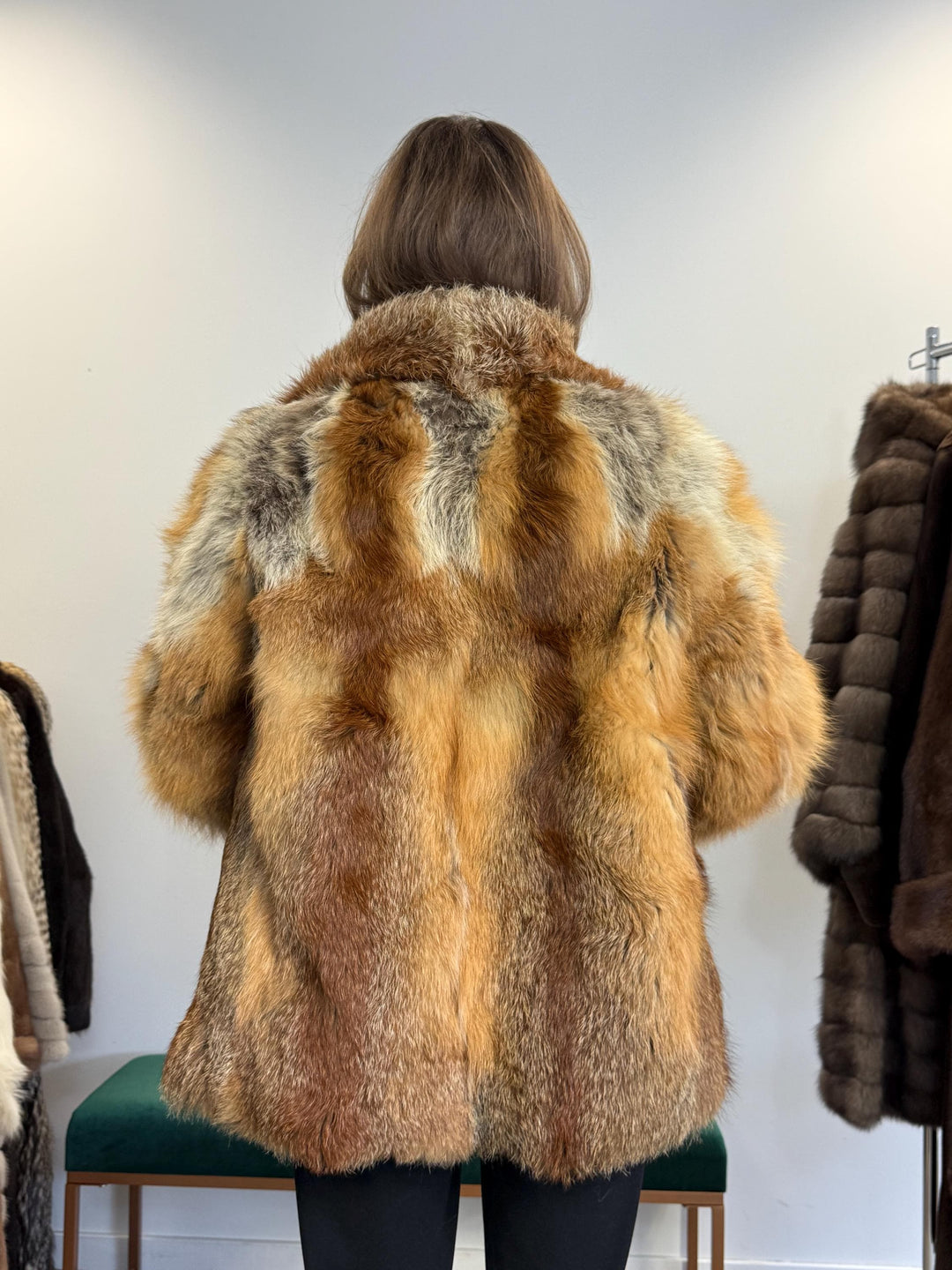 Red Fox Fur Jacket, Medium Size, Red Fox Jacket, Real Fox Fur Coat, Vintage Fur Jacket, Red Fox Coat, Short Fur Jacket, Women's Fur Jacket