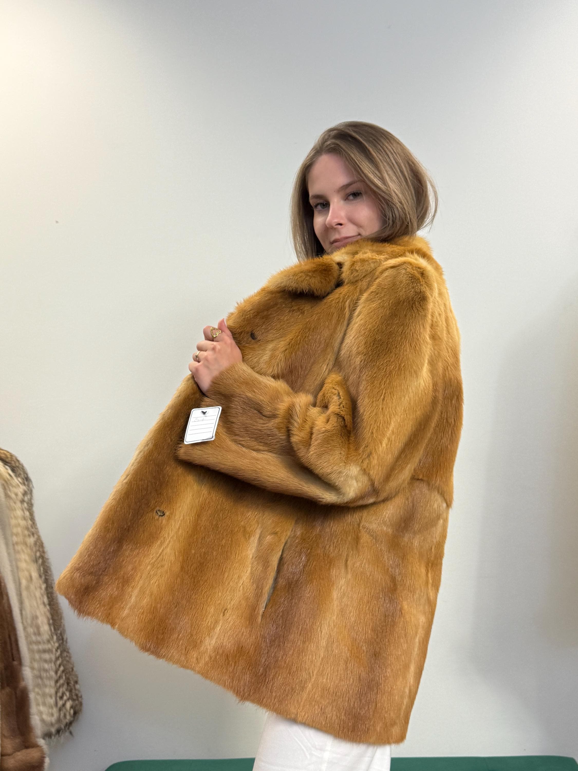 Thick Mink Fur Jacket, Medium Size, Fur Jacket, Real Fur Jacket, Vintage Fur Coat, Women's Fur Jacket, Mink Jacket, Golden Mink, Mink Fur