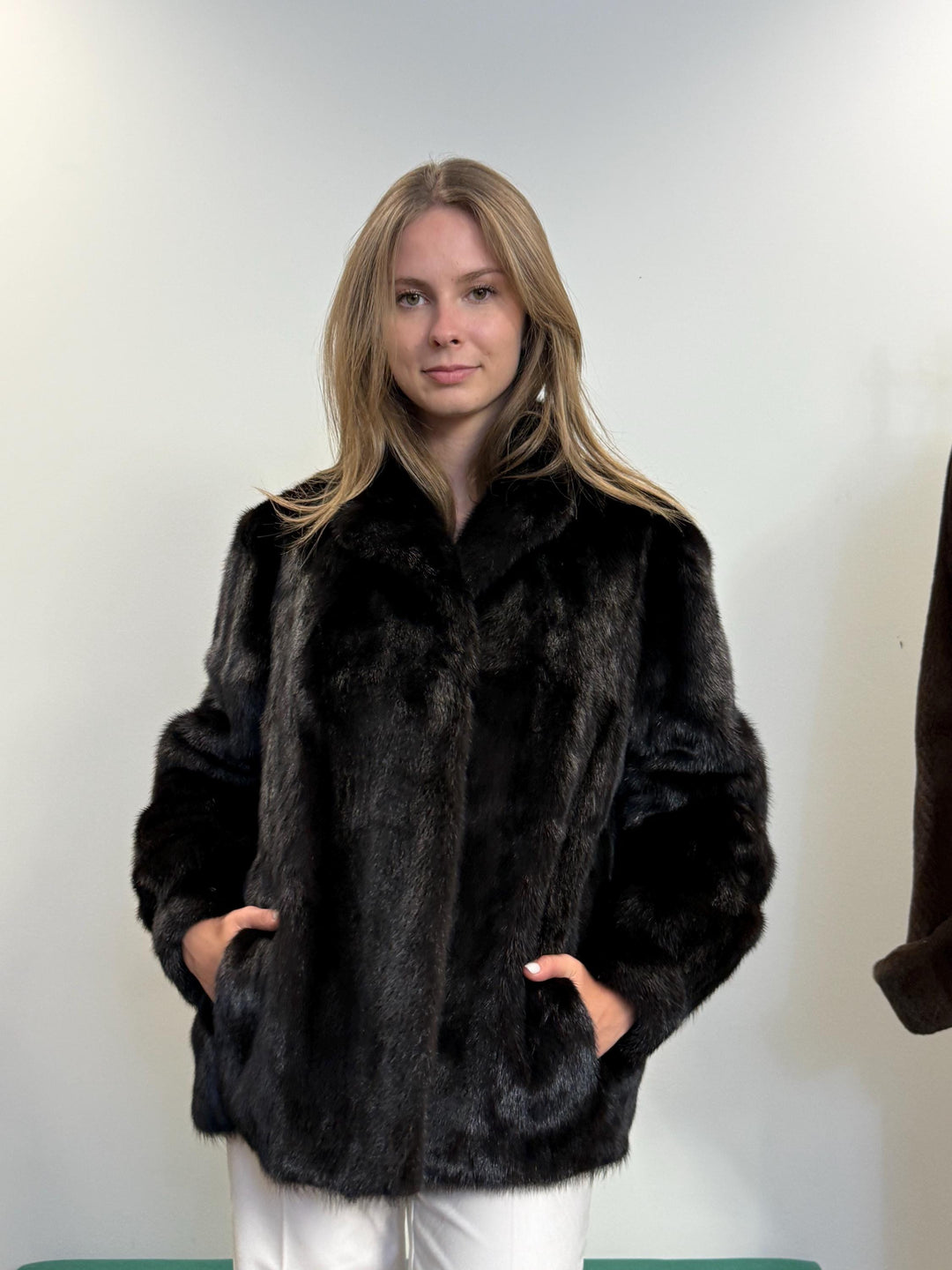 Dark Brown Mink Fur Jacket, Large Size, Fur Jacket, Real Fur Jacket, Vintage Fur Coat, Women's Fur Jacket, Mink Jacket, Brown Mink, Mink Fur