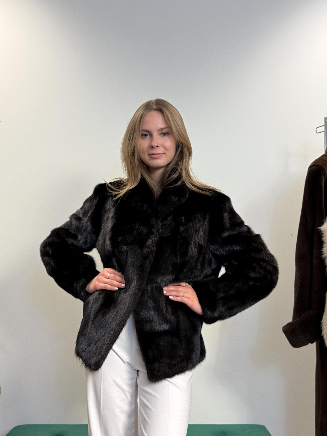 Dark Brown Mink Fur Jacket, Large Size, Fur Jacket, Real Fur Jacket, Vintage Fur Coat, Women's Fur Jacket, Mink Jacket, Brown Mink, Mink Fur