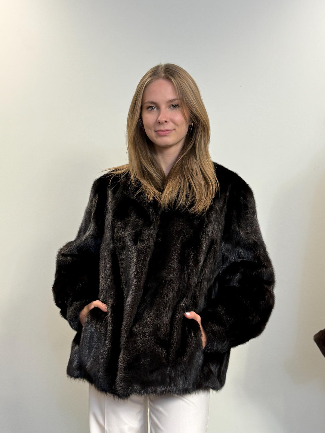 Dark Brown Mink Fur Jacket, Large Size, Fur Jacket, Real Fur Jacket, Vintage Fur Coat, Women's Fur Jacket, Mink Jacket, Brown Mink, Mink Fur