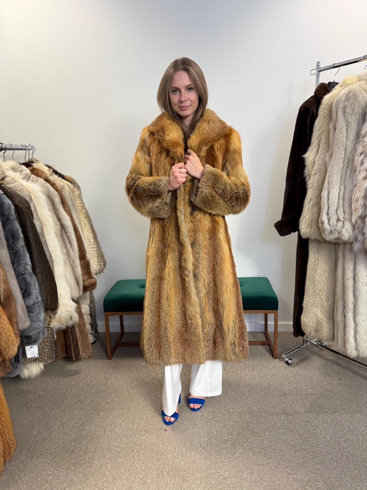 Red Fox Fur Coat, Medium Size, Fox Fur Coat, Red Fox Coat, Thick Fox Fur Coat, Vintage Fur Coat, Red Fox Fur, Women's Fur Coat, Soft Fox Fur