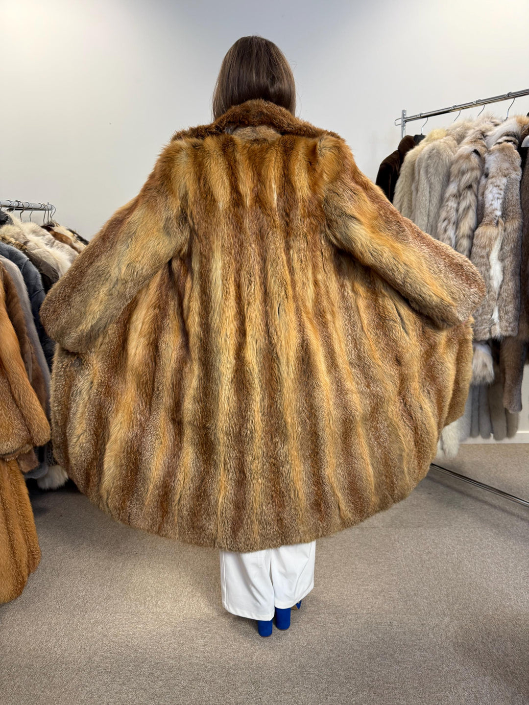 Red Fox Fur Coat, Medium Size, Fox Fur Coat, Red Fox Coat, Thick Fox Fur Coat, Vintage Fur Coat, Red Fox Fur, Women's Fur Coat, Soft Fox Fur