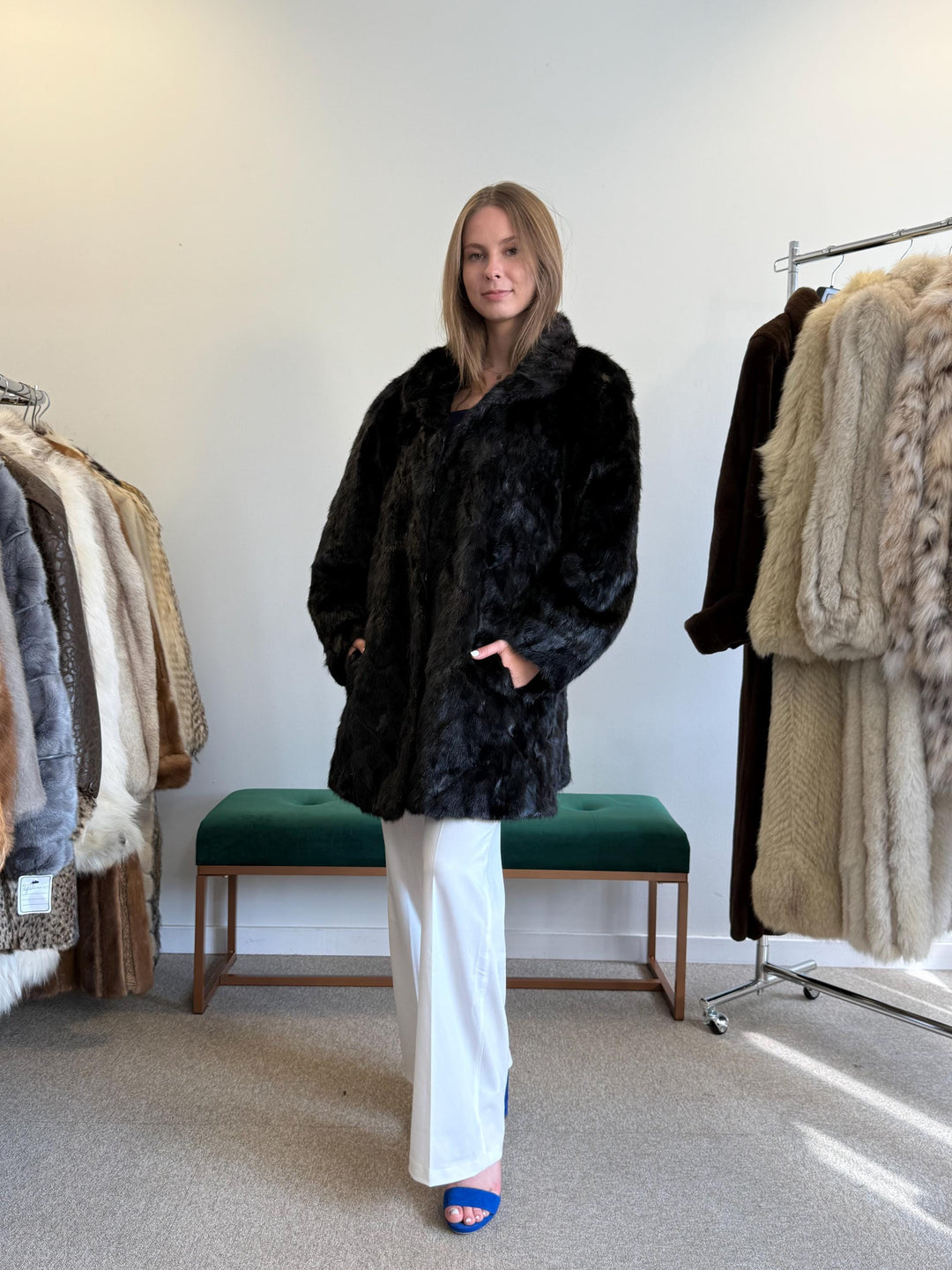 Dark Brown Mink Coat, XL Size, Fur Coat, Real Fur Coat, Vintage Fur Coat, Women's Fur Jacket, Mink Jacket, Brown Mink, Dark Brown Fur Coat