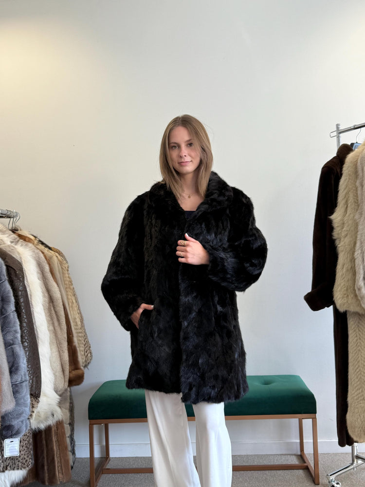 Dark Brown Mink Coat, XL Size, Fur Coat, Real Fur Coat, Vintage Fur Coat, Women's Fur Jacket, Mink Jacket, Brown Mink, Dark Brown Fur Coat
