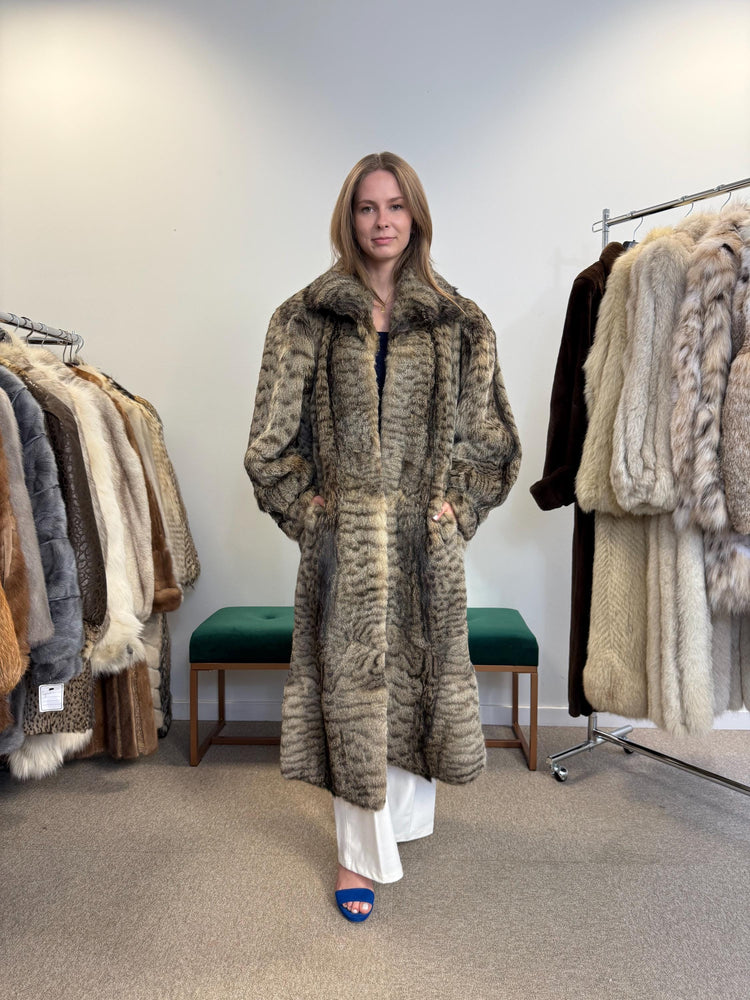 Long Lynx Fur Coat, Large Size, Vintage Fur Coat, Real Lynx Coat, Lynx Fur, Fur Coat, Real Fur Coat, Lynx Fur Coat, Lynx Coat, Women's Coat