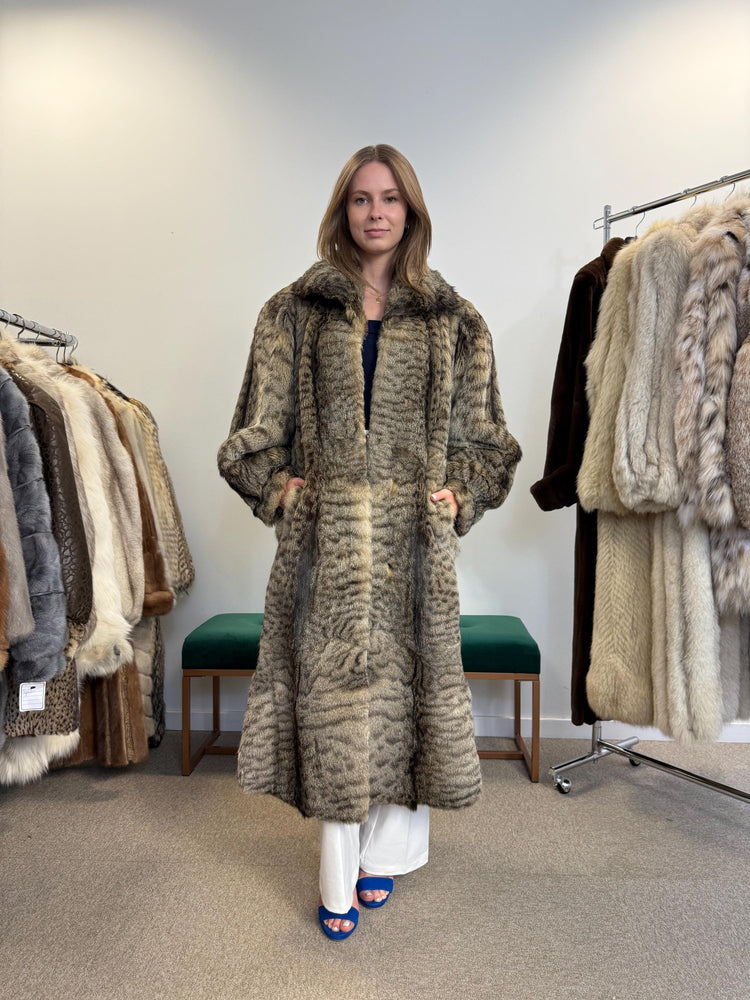 Long Lynx Fur Coat, Large Size, Vintage Fur Coat, Real Lynx Coat, Lynx Fur, Fur Coat, Real Fur Coat, Lynx Fur Coat, Lynx Coat, Women's Coat