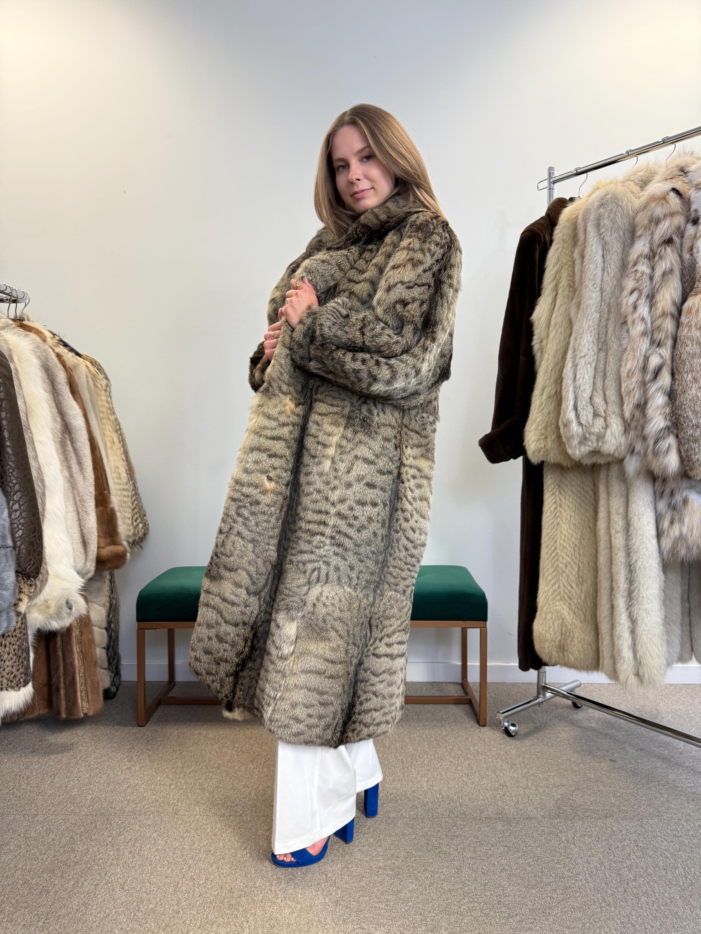 Long Lynx Fur Coat, Large Size, Vintage Fur Coat, Real Lynx Coat, Lynx Fur, Fur Coat, Real Fur Coat, Lynx Fur Coat, Lynx Coat, Women's Coat
