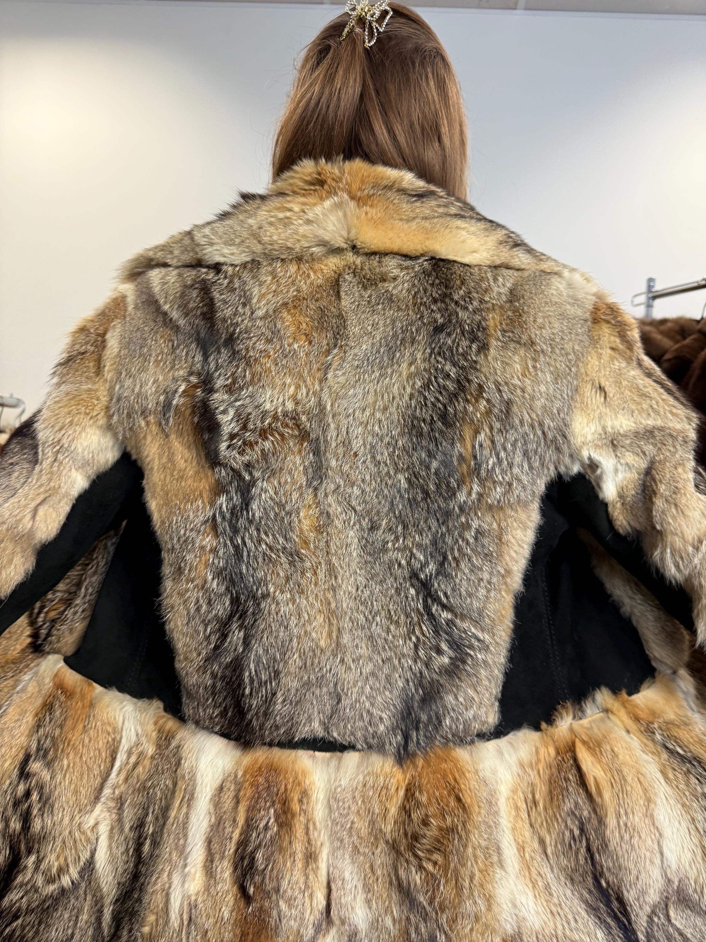 Coyote Fur Coat, Small Size, Real Fur Coat, Women's Fur Coat, Real Coyote Fur, Coyote Coat, Vintage Fur Coat, Women's Vintage Coat, Coyote