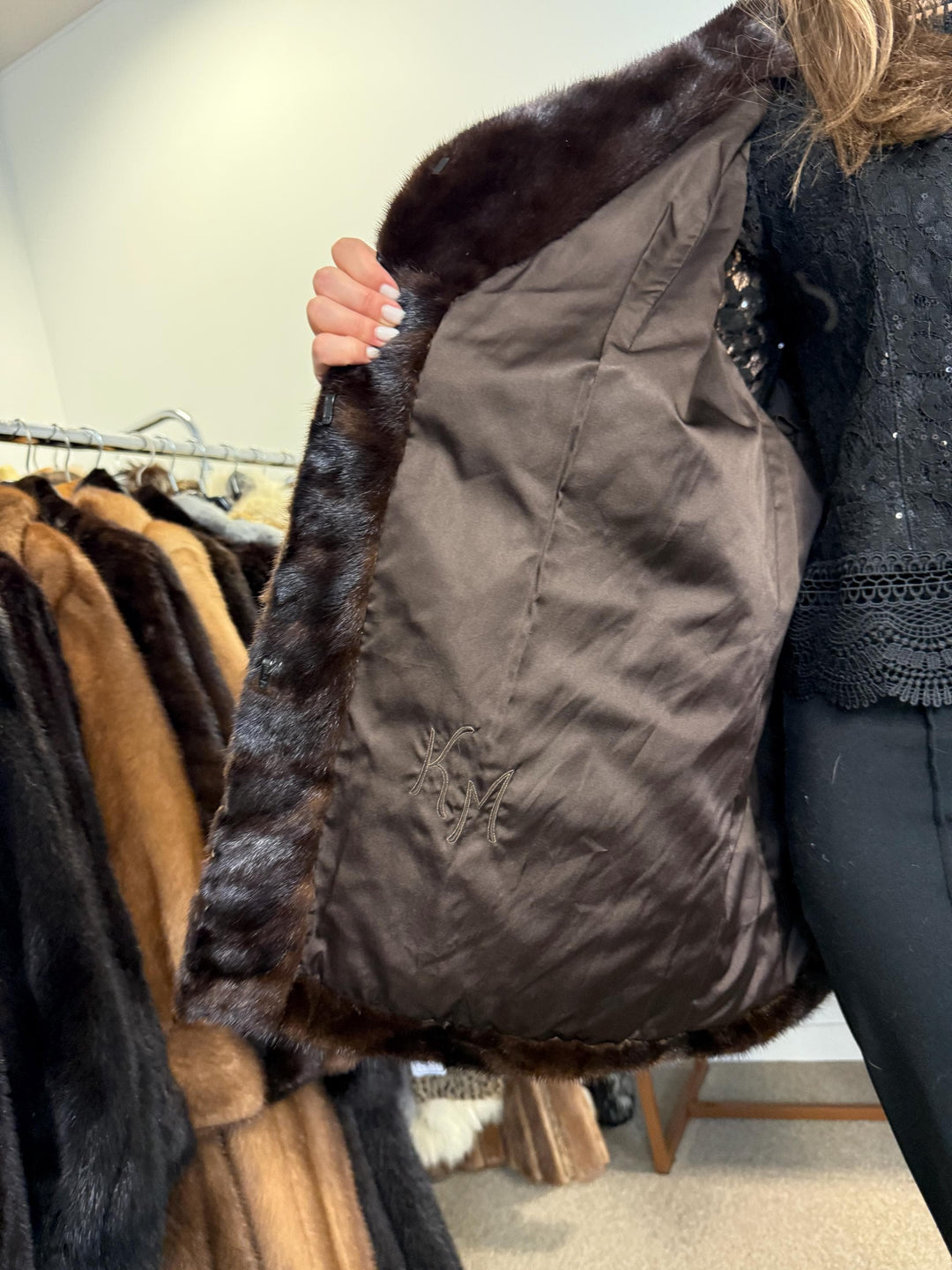 Swiss Mink Fur Jacket, Short Mink Fur Jacket, XXL Size, Brown Mink Fur, Real Fur Jacket, Mink Jacket, Vintage Fur Jacket, Thick Mink Jacket