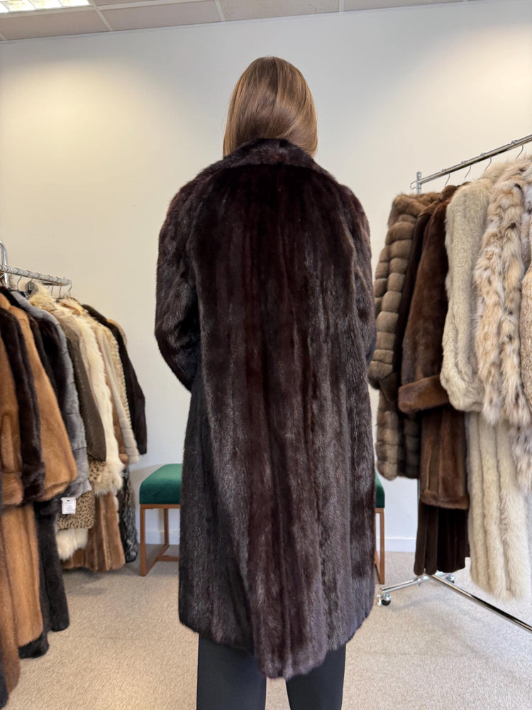 Saga Mink Coat, Dark Brown Mink Coat, XL Size, Fur Coat, Real Fur Coat, Vintage Fur Coat, Women's Fur Coat, Mink Coat, Brown Fur Coat, Mink