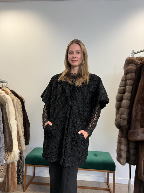 Black Astrakhan Vest, XL/XXL Size, Fur Vest, Real Fur Vest, Black Astrakhan Fur, Black Fur Vest, Women's Fur Vest, Vintage Fur Vest, Fur