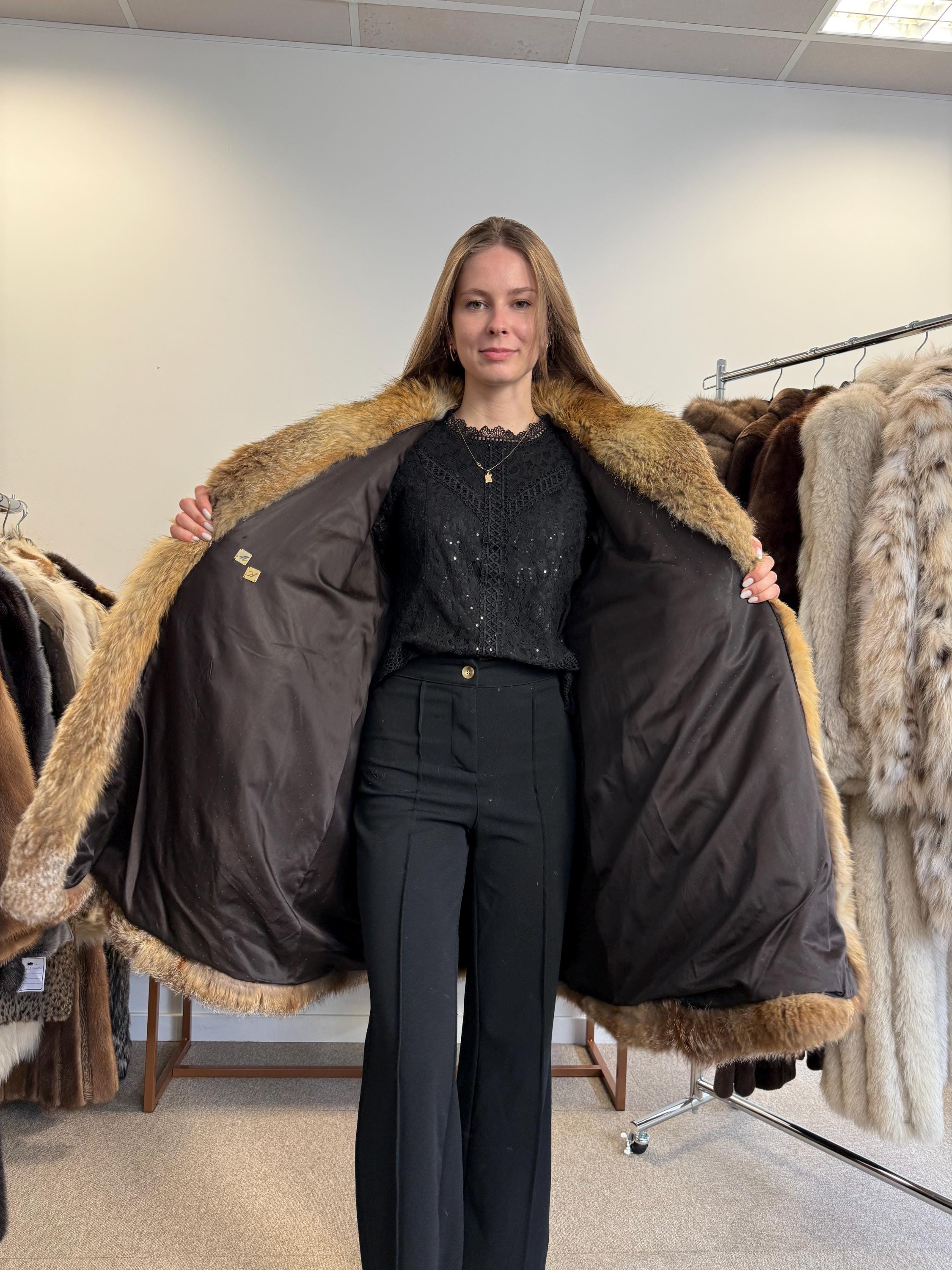 Red Fox Fur Coat, XXL Size, Fox Fur Coat, Red Fox Coat, Thick Fox Fur Coat, Vintage Fur Coat, Red Fox Fur Jacket, Women's Fur Coat, Fox Fur