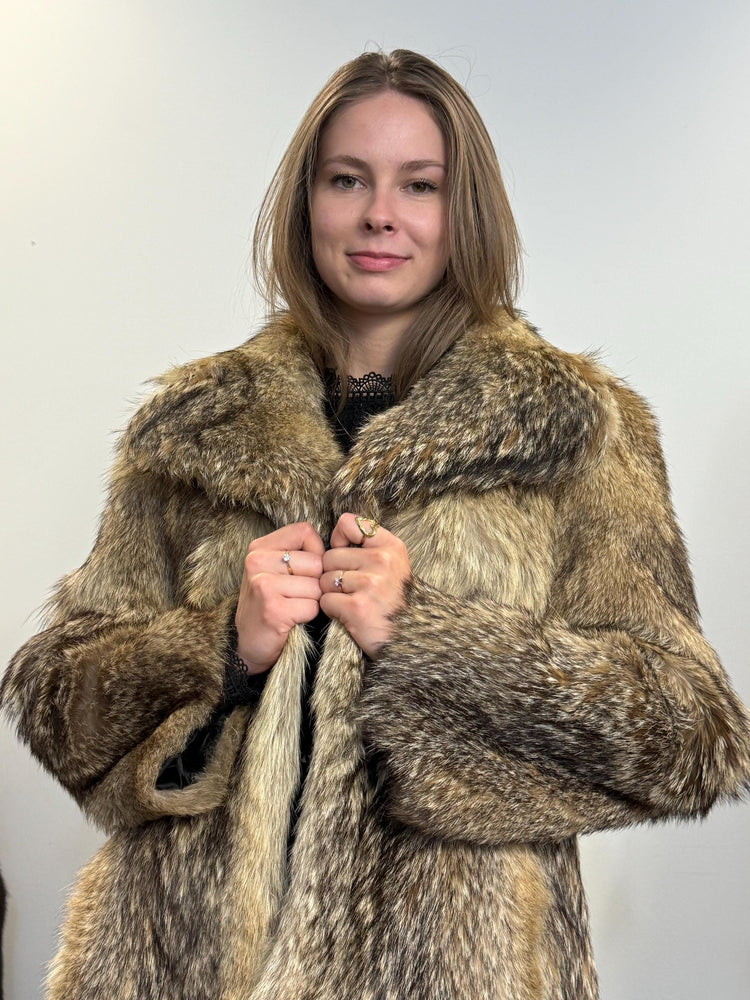 Coyote Fur Jacket, Medium Size, Real Fur Jacket, Women's Fur Jacket, Real Coyote Fur, Coyote Jacket, Vintage Fur Coat, Women's Vintage Coat