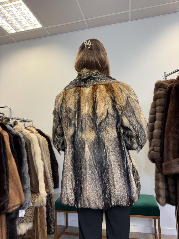 Small Coyote Fur Jacket, Real Fur Jacket, Women's Fur Jacket, Real Coyote Fur, Coyote Jacket, Vintage Fur Coat, Women's Vintage Coat, Fur