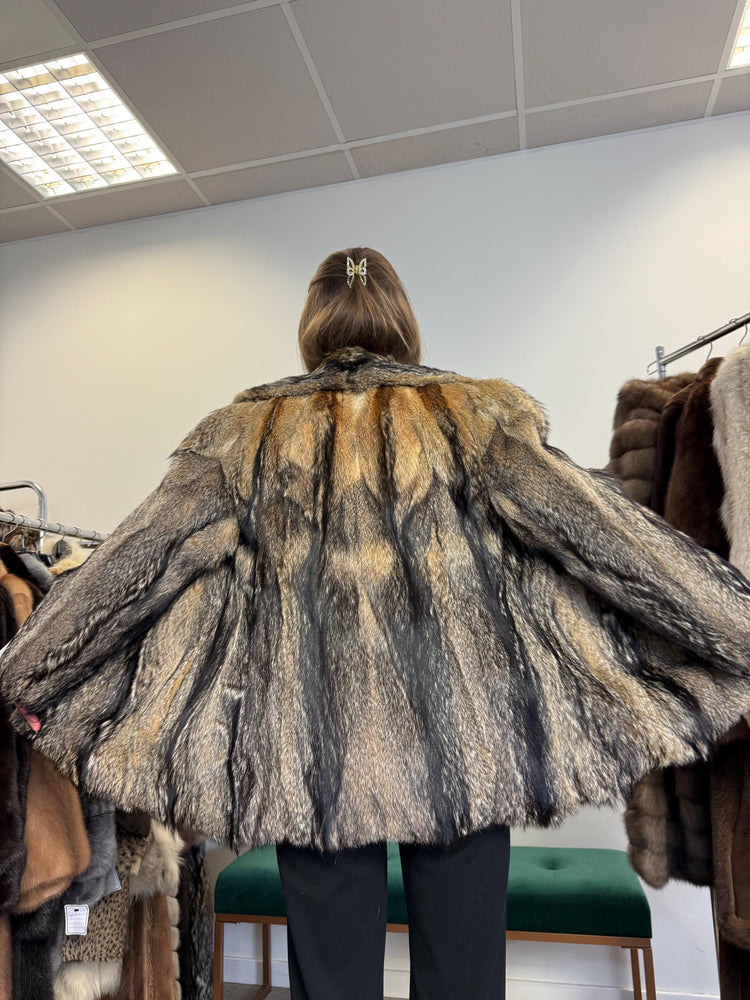 Small Coyote Fur Jacket, Real Fur Jacket, Women's Fur Jacket, Real Coyote Fur, Coyote Jacket, Vintage Fur Coat, Women's Vintage Coat, Fur