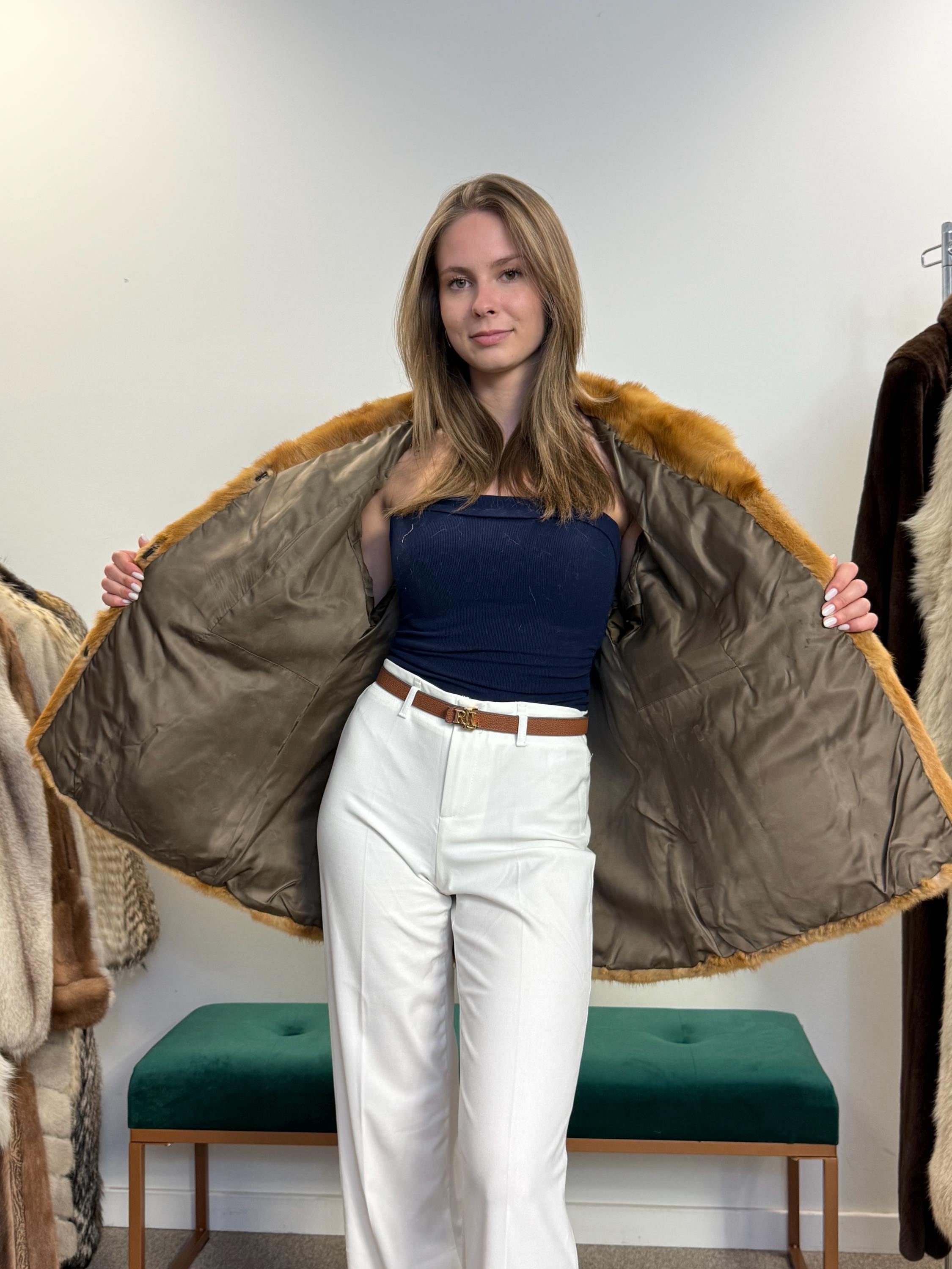 Thick Mink Fur Jacket, Medium Size, Fur Jacket, Real Fur Jacket, Vintage Fur Coat, Women's Fur Jacket, Mink Jacket, Golden Mink, Mink Fur