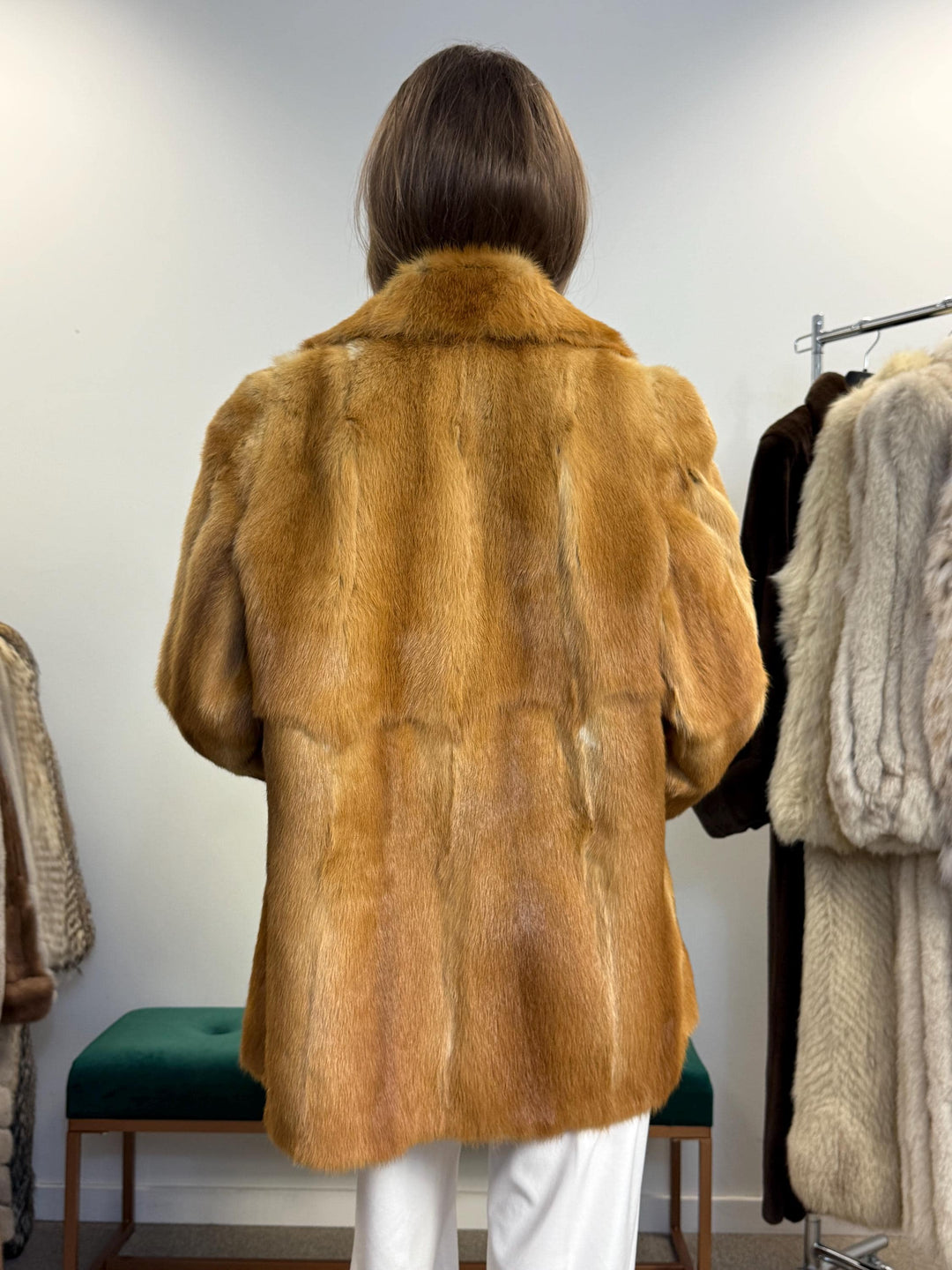 Thick Mink Fur Jacket, Medium Size, Fur Jacket, Real Fur Jacket, Vintage Fur Coat, Women's Fur Jacket, Mink Jacket, Golden Mink, Mink Fur