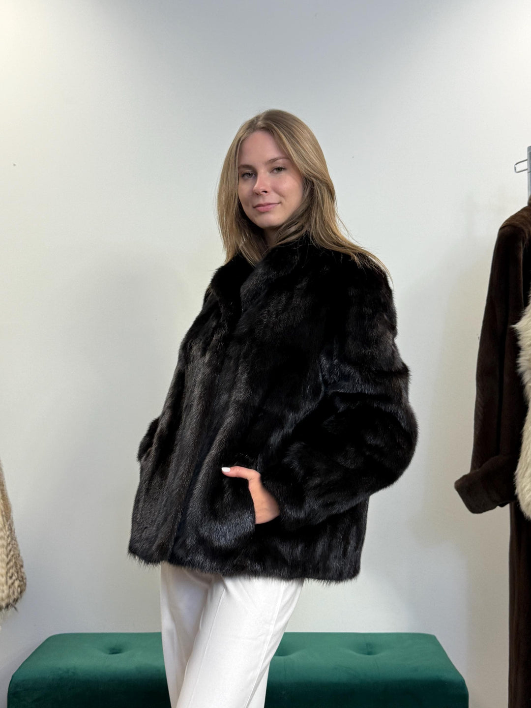 Dark Brown Mink Fur Jacket, Large Size, Fur Jacket, Real Fur Jacket, Vintage Fur Coat, Women's Fur Jacket, Mink Jacket, Brown Mink, Mink Fur