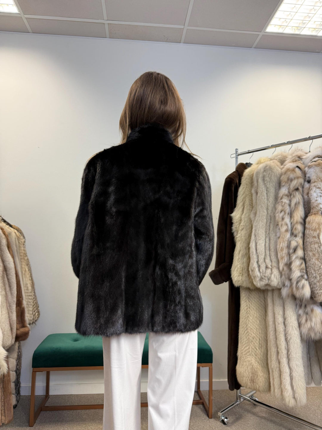 Dark Brown Mink Fur Jacket, Large Size, Fur Jacket, Real Fur Jacket, Vintage Fur Coat, Women's Fur Jacket, Mink Jacket, Brown Mink, Mink Fur