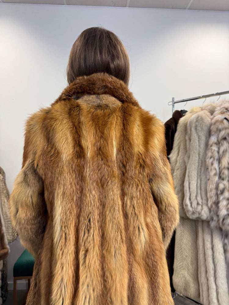 Red Fox Fur Coat, Medium Size, Fox Fur Coat, Red Fox Coat, Thick Fox Fur Coat, Vintage Fur Coat, Red Fox Fur, Women's Fur Coat, Soft Fox Fur