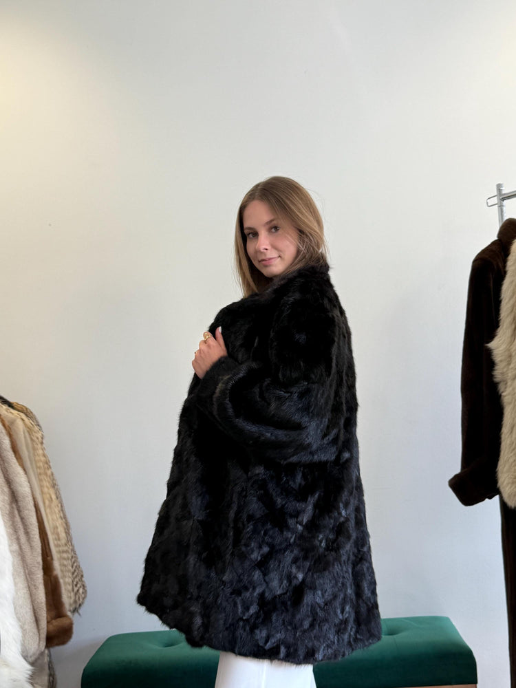 Dark Brown Mink Coat, XL Size, Fur Coat, Real Fur Coat, Vintage Fur Coat, Women's Fur Jacket, Mink Jacket, Brown Mink, Dark Brown Fur Coat