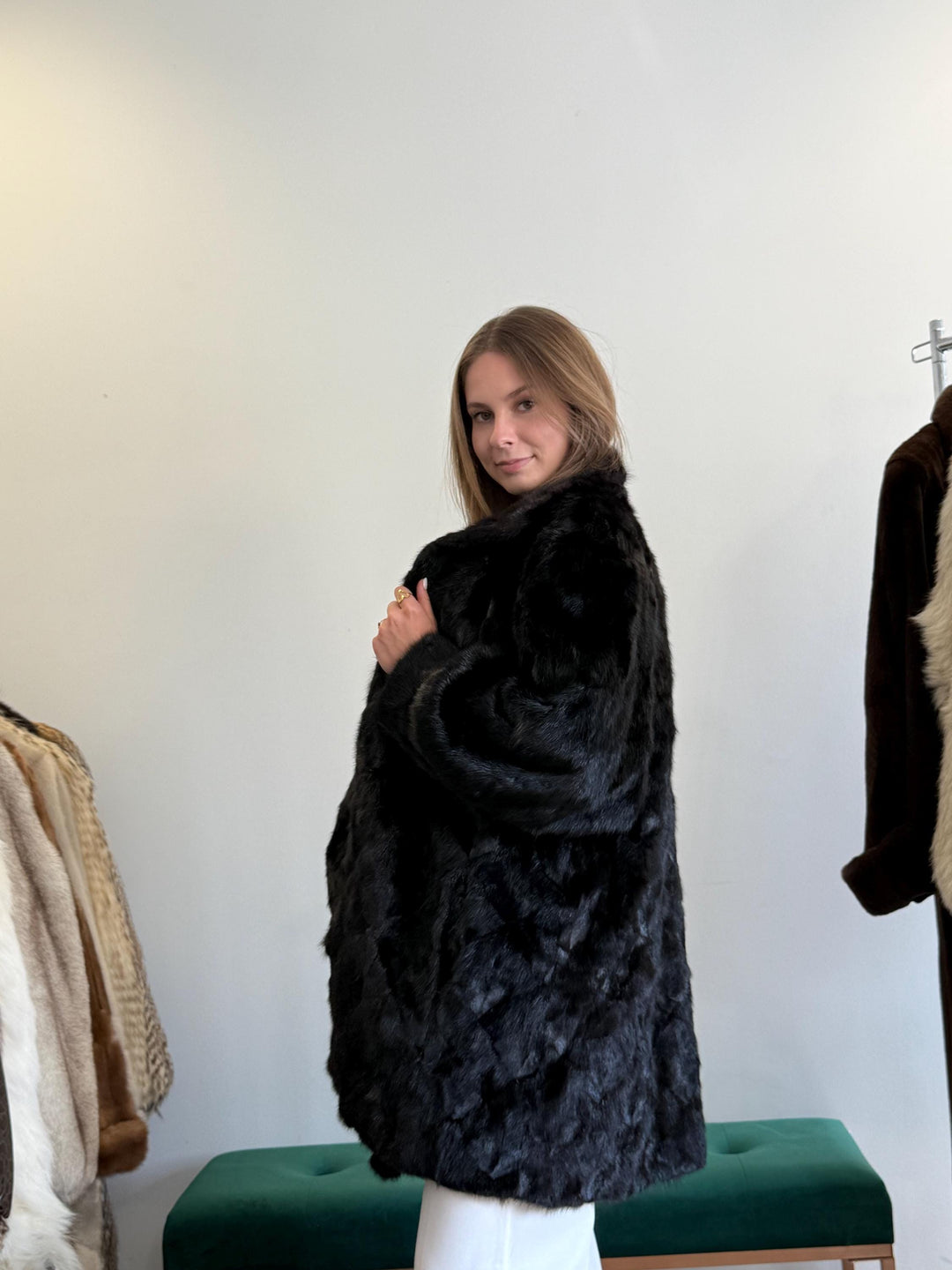 Dark Brown Mink Coat, XL Size, Fur Coat, Real Fur Coat, Vintage Fur Coat, Women's Fur Jacket, Mink Jacket, Brown Mink, Dark Brown Fur Coat