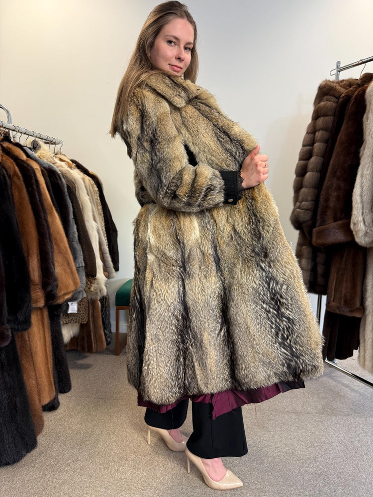 Coyote Fur Coat, Small Size, Real Fur Coat, Women's Fur Coat, Real Coyote Fur, Coyote Coat, Vintage Fur Coat, Women's Vintage Coat, Coyote