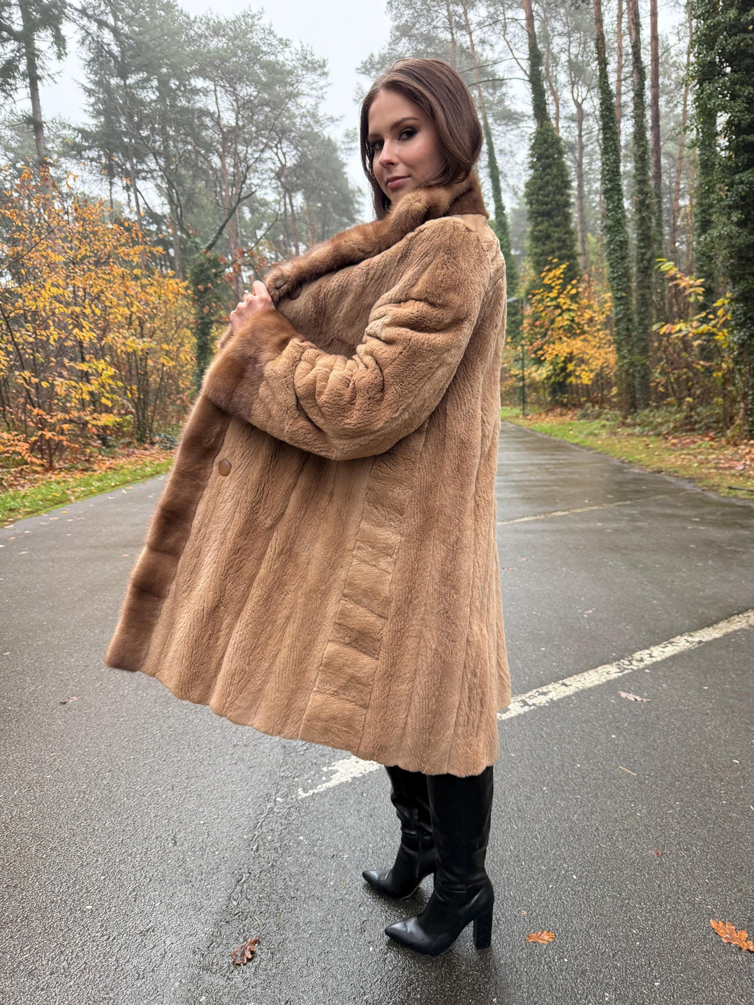 Double Sided Mink Coat, Large Size, Sheared Mink Fur, Mink Fur Coat, Real Fur Coat, Vintage Fur Coat, Women's Fur Coat, Designer Mink Coat