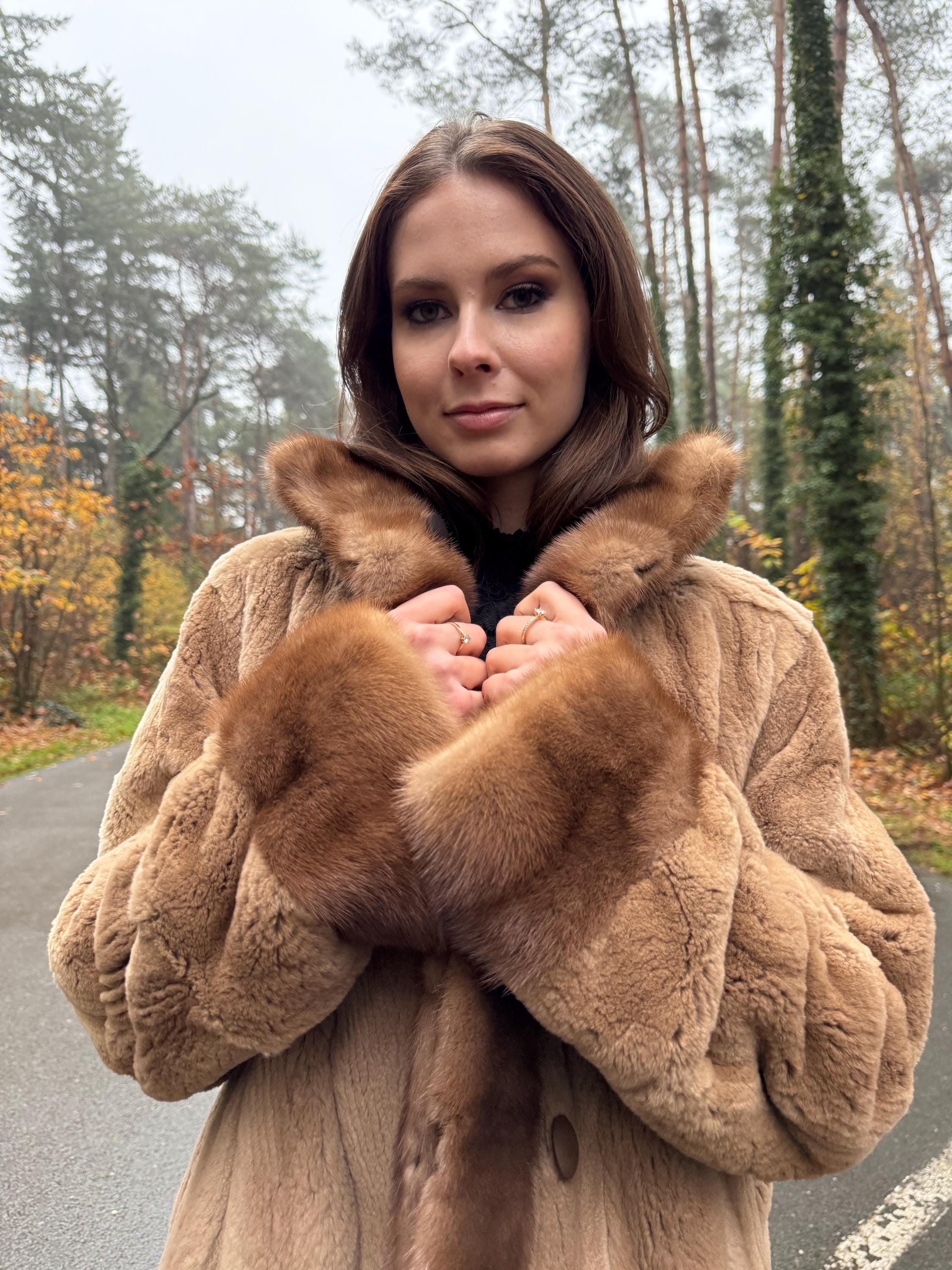 Double Sided Mink Coat, Large Size, Sheared Mink Fur, Mink Fur Coat, Real Fur Coat, Vintage Fur Coat, Women's Fur Coat, Designer Mink Coat