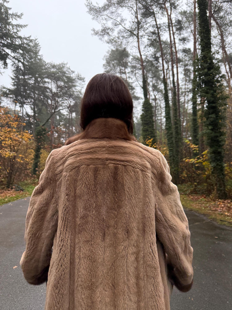 Double Sided Mink Coat, Large Size, Sheared Mink Fur, Mink Fur Coat, Real Fur Coat, Vintage Fur Coat, Women's Fur Coat, Designer Mink Coat